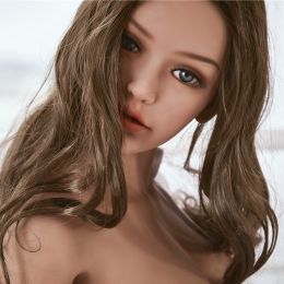 Adorable 59in sex doll with wild brown hair