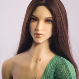 Bezaubernde schlanke blauäugige 150cm Sex Doll mit vollem langem Haar
