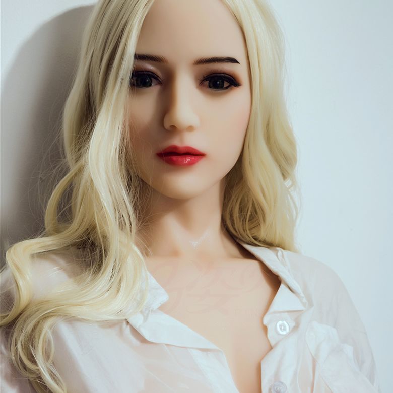 Hellblonde 165cm Sex Doll mit langem gewellten Haar