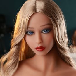 Adorable blonde long hair slim 5.2ft sex doll